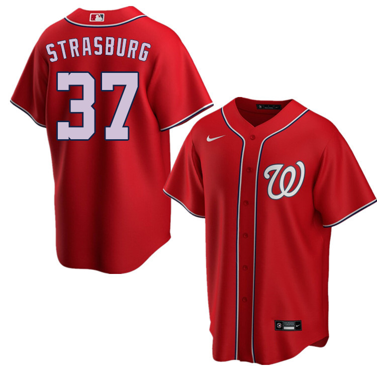Nike Men #37 Stephen Strasburg Washington Nationals Baseball Jerseys Sale-Red